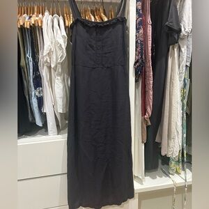 Able Charcoal Textured Dress with bottons